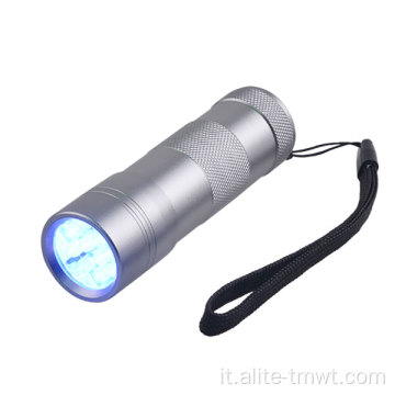 12 LED Blacklight Flashlight Flaine UV Luce UV